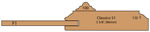 cross section of Mitchell kitchen cabinet door with applied moulding